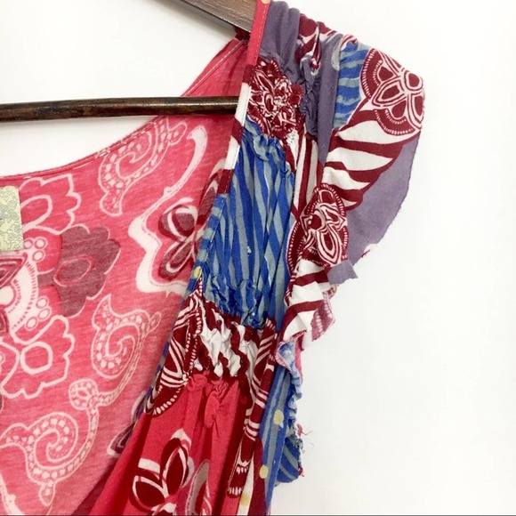 Anthropologie Deletta Bohemian Vibrant Top Small - Picture 3 of 6